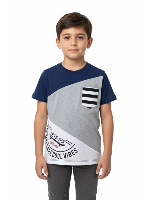 Toontoykids Erkek Çocuk Garnili Cepli Tişört