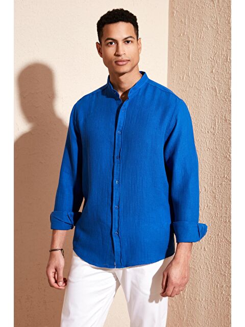 Buratti Pamuklu Regular Fit Hakim Yaka Erkek %100 Pamuk Gömlek CF24S127702 - S000151576-23710