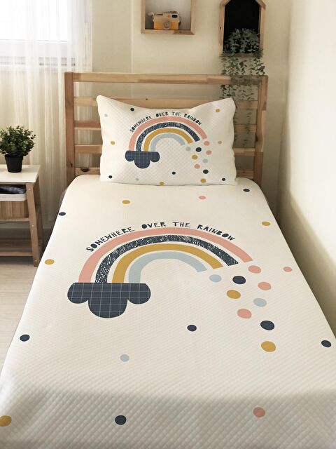 Evmila Desenli, Baskılı Tek Kişilik ve Çocuk Pike Takımı 160x220 Cm - S000123619-23173