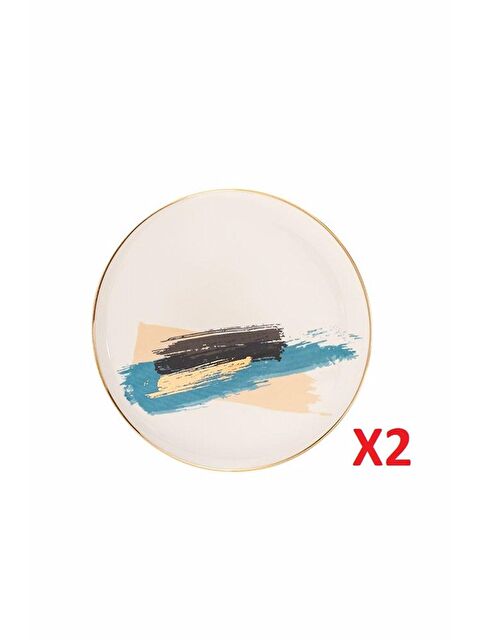 PORLAND Dash Düz Pasta Tabağı 21cm 2'li 04ALM007904 - S000225472-37243