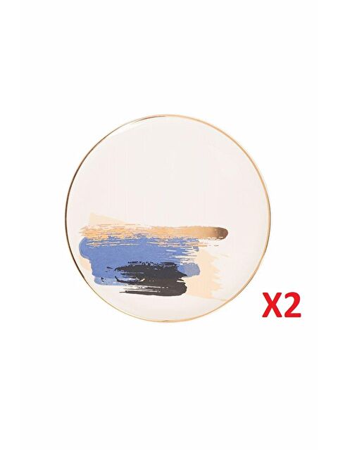 PORLAND Dash Düz Pasta Tabağı 21cm 2'li 04ALM007902 - S000225476-37243