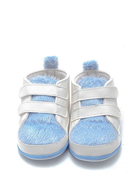 First Step Kürk Detaylı Cırt Cırtlı Esnek ve Kaydırmaz İlk Adım Ayakkabısı Mavi F-524 - S000112651-17234