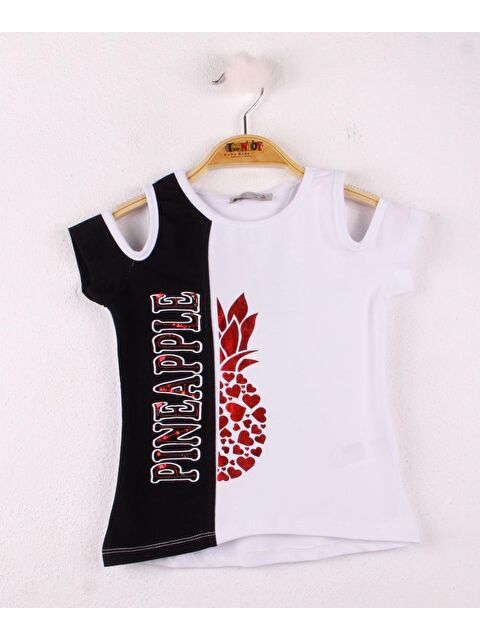 Toontoykids Kız Çocuk Pineapple Nakış Tişört - S000250378-20063