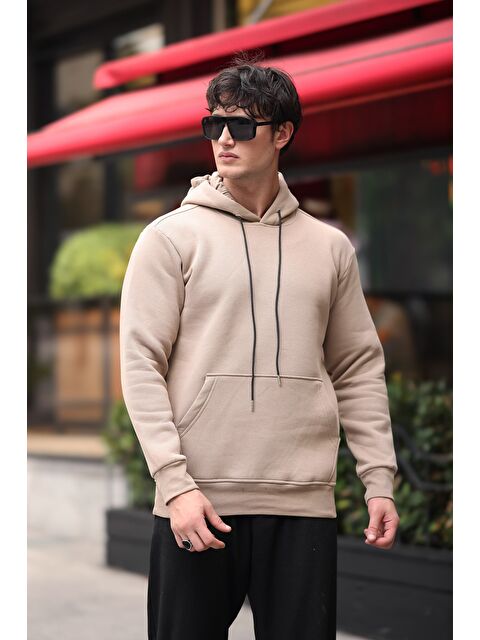 Comstar Üç İplik Şardonlu Kanguru Cep Erkek Hoodie - S000300199-26429
