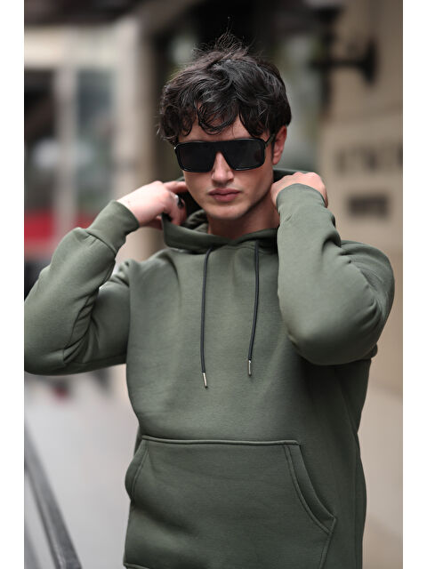 Comstar Üç İplik Şardonlu Kanguru Cep Erkek Hoodie - S000300199-18547