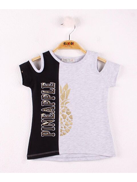 Toontoykids Kız Çocuk Pineapple Nakış Tişört - S000250378-74