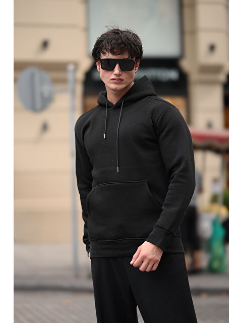 Comstar Üç İplik Şardonlu Kanguru Cep Erkek Hoodie - S000300199-19351
