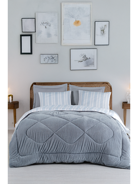 UPSTYLE Wellsoft Yorgan Tek Kişilik Soft Line Gri - S000356295-20600