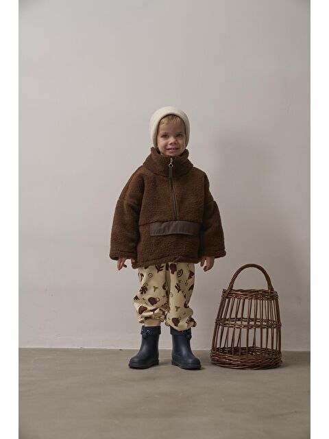 Oh La La Koala For Little Ones Acı Kahve Wellsoft Yarım Fermuar Çocuk Mont 1-6 Yaş - S000487815-19413