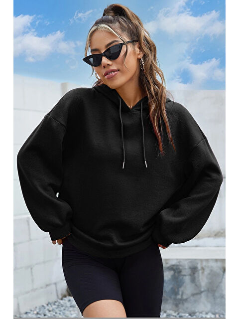 uyguntarz Free Grafiti Sırt Baskılı  Hoodie - S000265351-19351