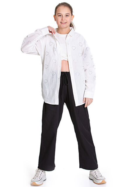 pi pengai Kız Çocuk 2'li Alt-Üst Takım (Pantolon+Gömlek) P1095 - S000357355-20063