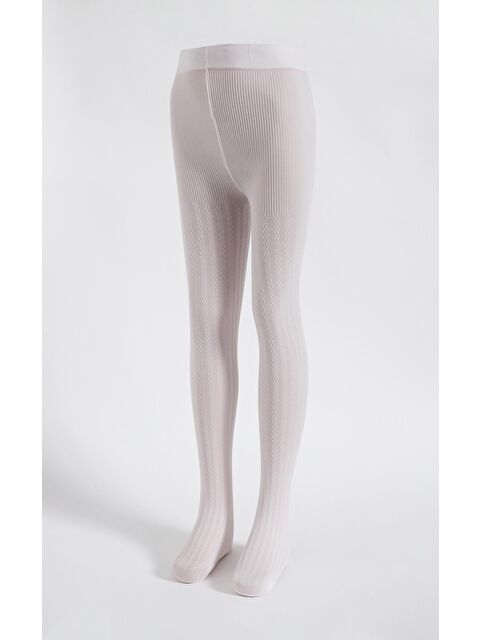 Katia And Bony Kız Çocuk 20 Denye Örgü Desenli Külotlu Çorap Pembe - S000152550-20024