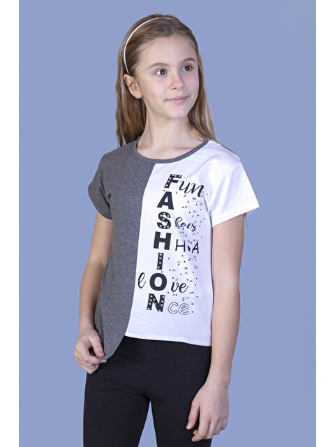 Toontoykids Kız Çocuk Fasihon Garni Tişört - S000250953-29666