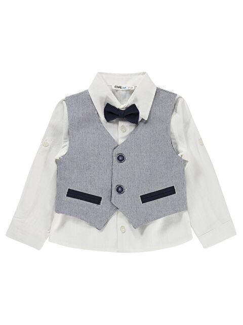 Civil Boys Erkek Çocuk Papyonlu Yelekli 2-5 Yaş Gömlek - Lacivert