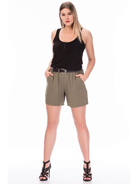 Mylinemoda Beli Lastikli Cepli Şort - S000241884-18547