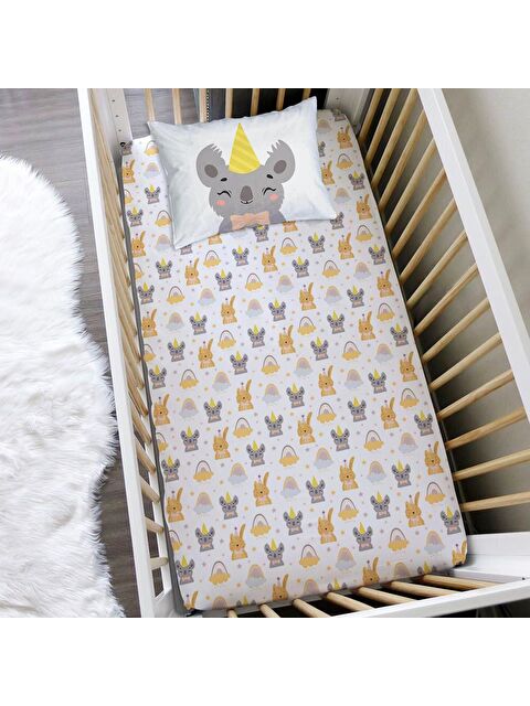 Evmila Hayvan Desenli 60x120 Cm Baskılı Bebek Boy Lastikli Çarşaf Seti - S000125700-23173