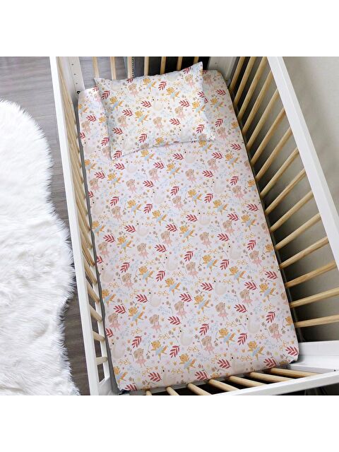 Evmila Hayvan Desenli 60x120 Cm Baskılı Bebek Boy Lastikli Çarşaf Seti - S000125702-23173