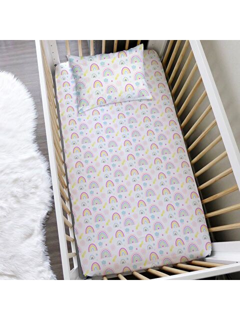 Evmila Desenli 60x120 Cm Baskılı Bebek Boy Lastikli Çarşaf Seti - S000125705-23173