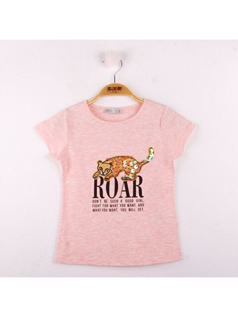Toontoykids Kız Çocuk Leopar Baskılı Pullu Tişört - S000254959-20024
