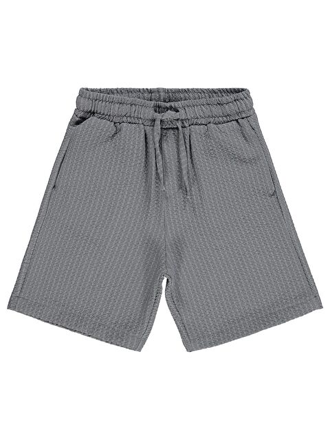 Civil Boys Dokulu 6-9 Yaş Şort - Gri 9-10 Yaş