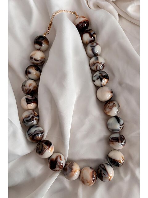 New Obsessions Büyük Boncuklu Kadın Kolye - 20mm Boncuklu - S000318486-19928