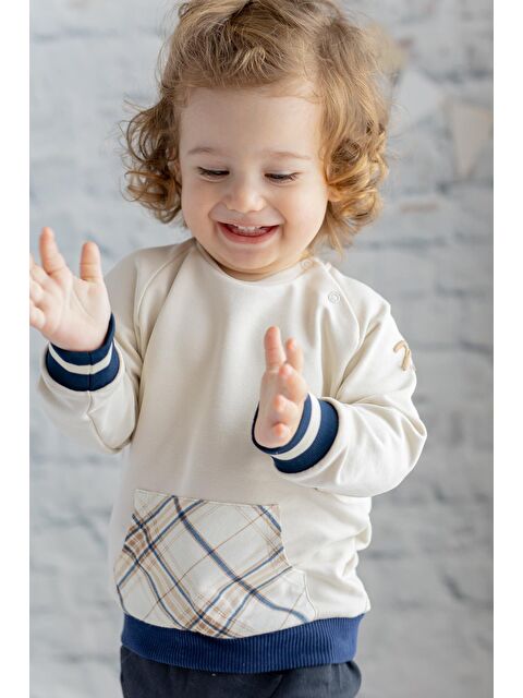 MİNİNİO Erkek Çocuk Kanguru Cepli Sweatshirt - S000315819-19928
