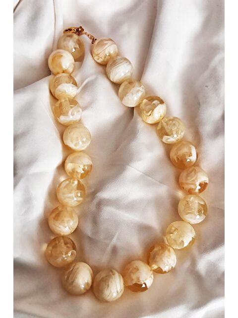 New Obsessions Büyük Boncuklu Kadın Kolye - 20mm Boncuklu - S000318486-19966