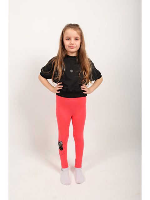 Toontoykids Kız Çocuk Tayt Pul Arı Nakış