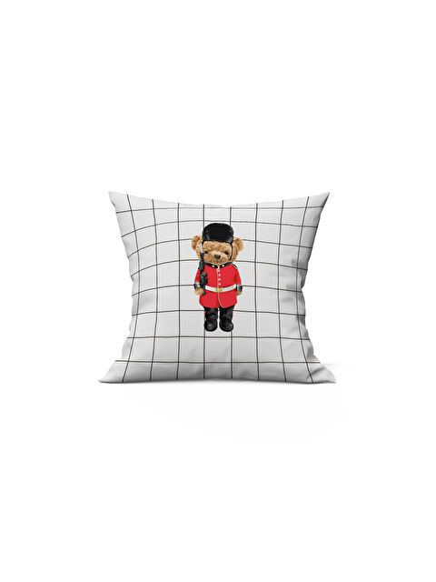 Evmila Yılbaşı Temalı Teddy Desenli 43x43 Kadife Kırlent Kılıfı - S000286520-23173