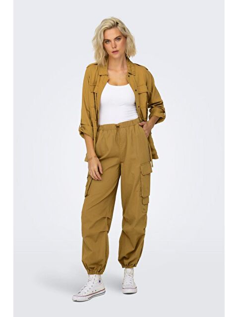 Only Onlpamala Pamuklu Relaxed Fit Kargo Kadın Pantolon 15308795 - S000226310-20074