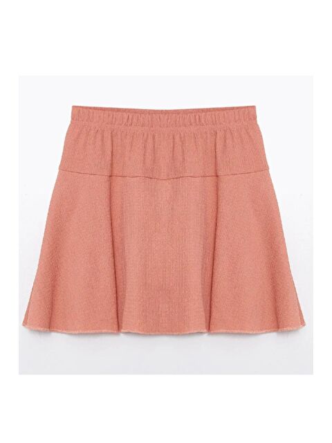 Chandraswear Kız Çocuk Şort Etek Beli Lastikli Somon - Bürüm - S000258236-24085