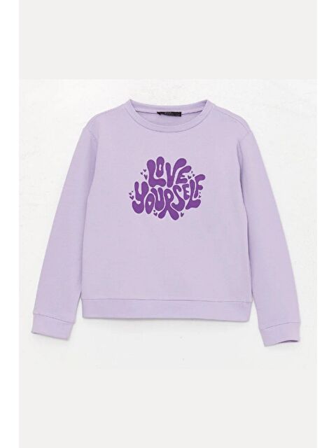 Chandraswear Kız Çocuk Sweatshirt Baskılı Mor- Serena - S000258242-20042