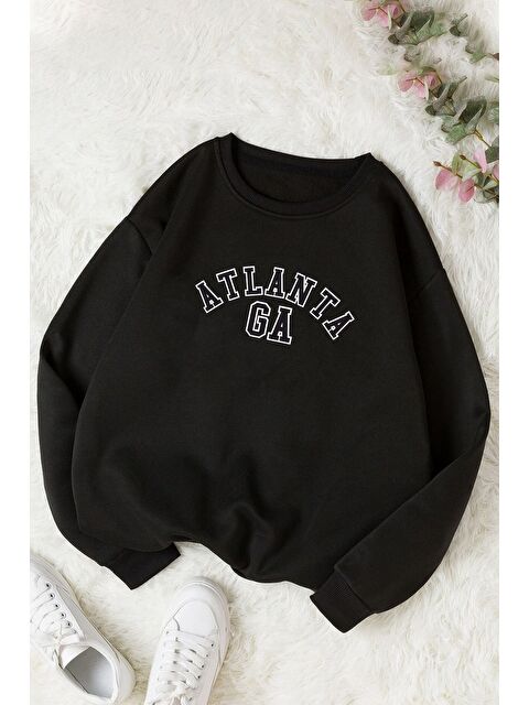 uyguntarz Unisex Atlanta Bisiklet Yaka %100 Pamuk Sweatshirt - S000269212-19351