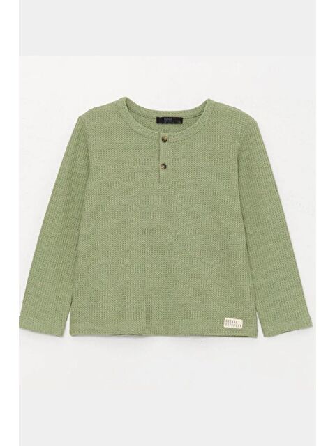 Chandraswear Erkek Çocuk Sweatshirt Yeşil - Waffle - S000258255-18194