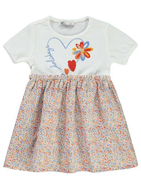 Civil Girls Kız Çocuk Elbise 2-5 Yaş Mercan