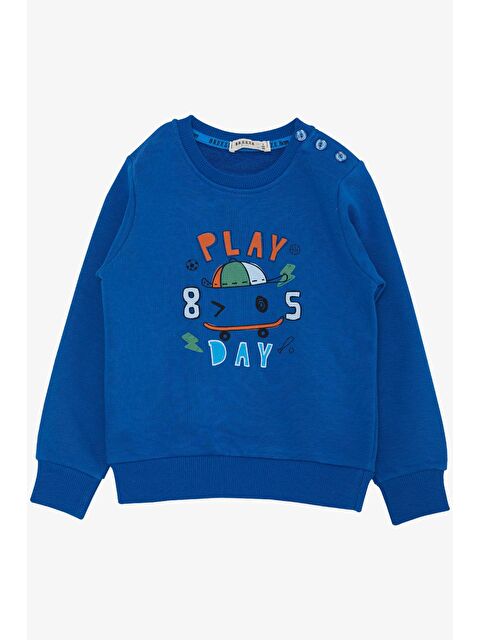 Breeze Erkek Çocuk Sweathirt Oyun Günü Temalı Saks Mavisi (1.5-4 Yaş) - S000136547-23710