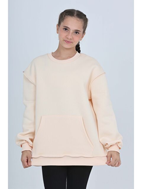 Toontoykids Kız Çocuk Arka Eva Nakışlı Sweatshırt - S000487432-19928