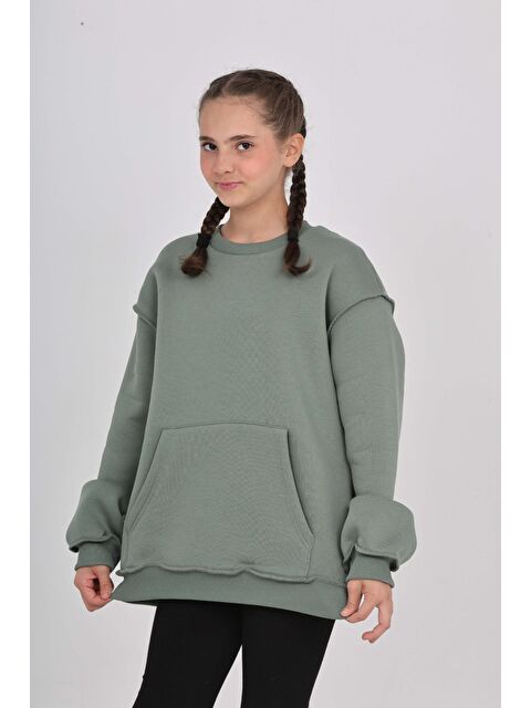 Toontoykids Kız Çocuk Arka Eva Nakışlı Sweatshırt - S000487432-19416