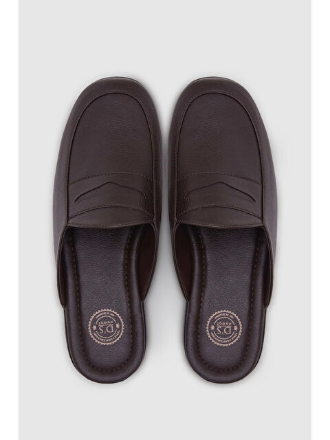 D'S damat Kahverengi Erkek Misafir Ev  Çeyizlik Terlik - S000401621-19413