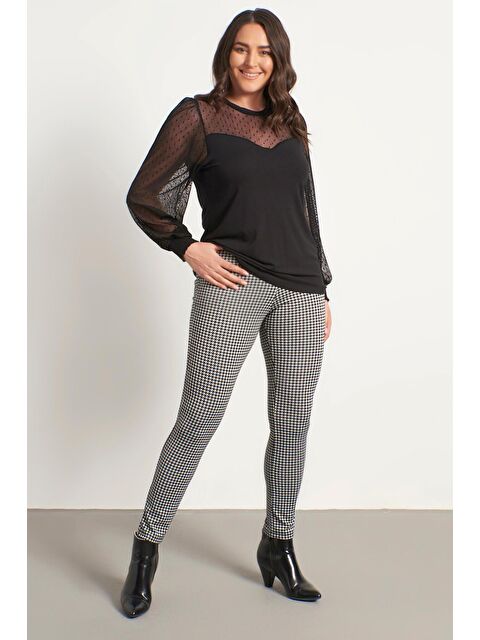 Mylinemoda Kazayağı Desenli Tayt - S000241897-19351