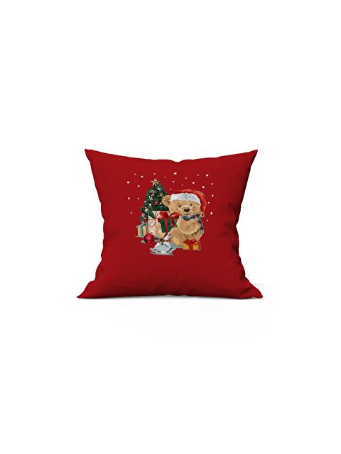 Evmila Yılbaşı Temalı Teddy Desenli 43x43 Kadife Kırlent Kılıfı - S000286534-23173