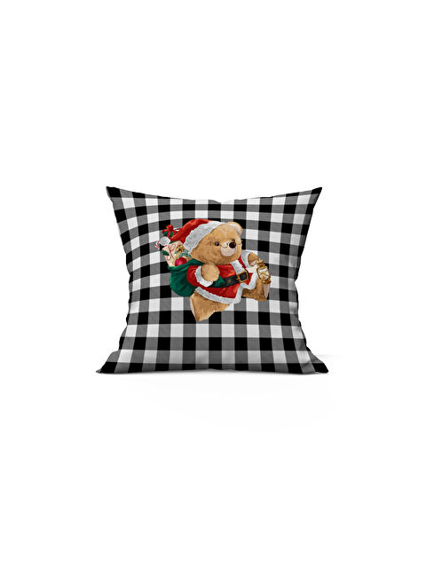 Evmila Yılbaşı Temalı Teddy Desenli 43x43 Kadife Kırlent Kılıfı - S000286540-23173