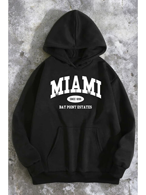 uyguntarz Miami Baskılı Oversize Sweatshirt - S000265678-19351