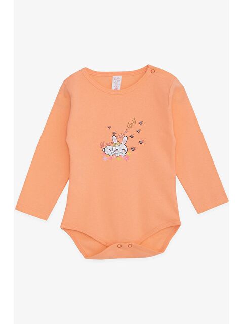 Breeze Kız Bebek Çıtçıtlı Zıbın Body Uyuyan Tavşancık Baskılı Somon (9 Ay-3 Yaş) - S000317054-24085
