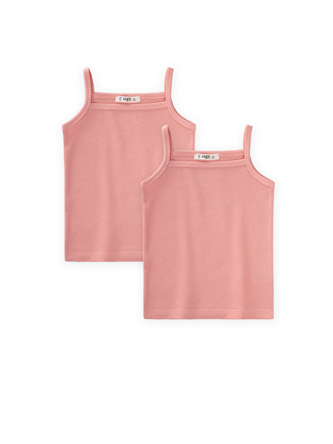 CİGİT İkili İp Askılı Kız Atlet 2-11 Yaş Somon