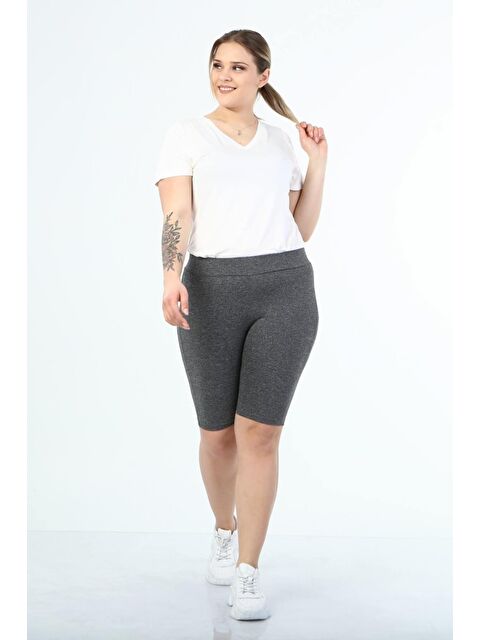 Mylinemoda Beli Lastikli Büyük Beden Kadın Spor Tayt - S000241900-20600