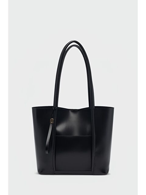 Shulebags Pebbled Omuz Çantası Siyah - S000440084-19351