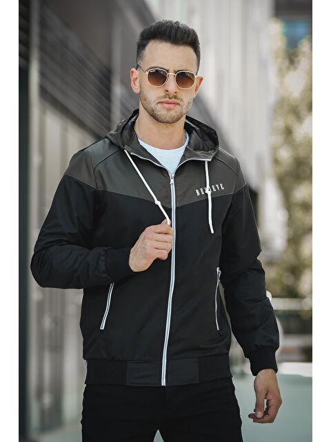 Oksit Suya Dayanaklı Slim Fit Erkek Mevsimlik Mont Yağmurluk - S000126178-18547