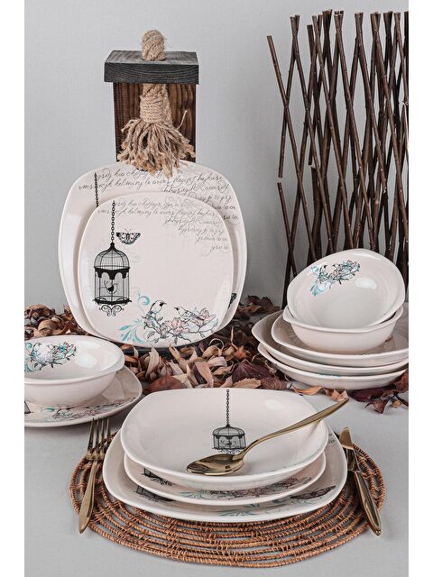 Keramika Retro Yemek Takımı 24 Parça 6 Kişilik - S000027332-23173