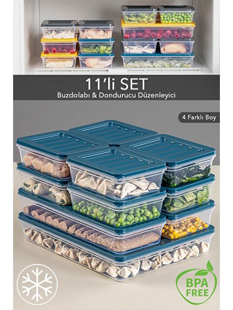 Meleni Home 11 li Erzak Kabı 1x2400 ml 2x1170 ml 8x600 ml - S000378904-17234